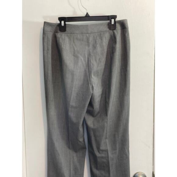 Lafayette 148NY Dress Pants Size 2 Gray Wool Mid Rise Flare Leg Trousers Preppy - Picture 5 of 7